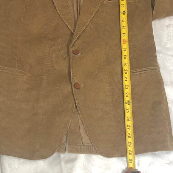 Vintage Larry Mahan Cowboy Corduroy Jacket Tan Western Blazer Horse Head Buttons - Picture 10 of 15